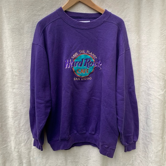 Vintage Other - Vintage Purple Crew Neck Hard Rock Cafe Sweatshirt